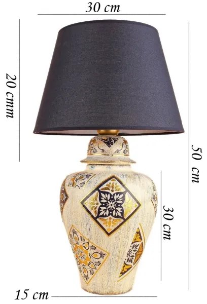 Asztali lámpa RAMZES 1xE27/40W/230V kék/bézs