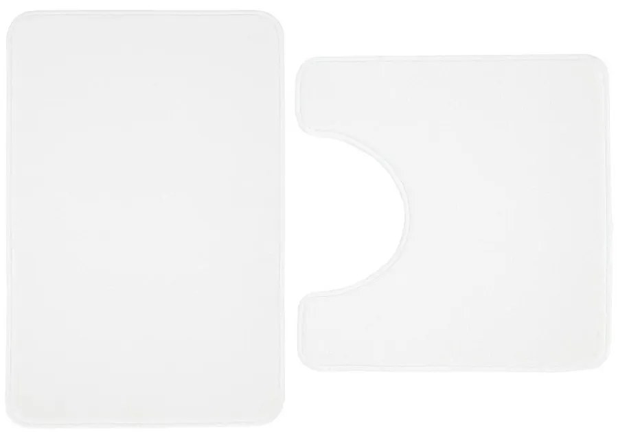 Fehér memóriahab fürdőszobai kilépő szett WC-hez, 2 db-os 50x80 cm Anti-Bacterial – Catherine Lansfield