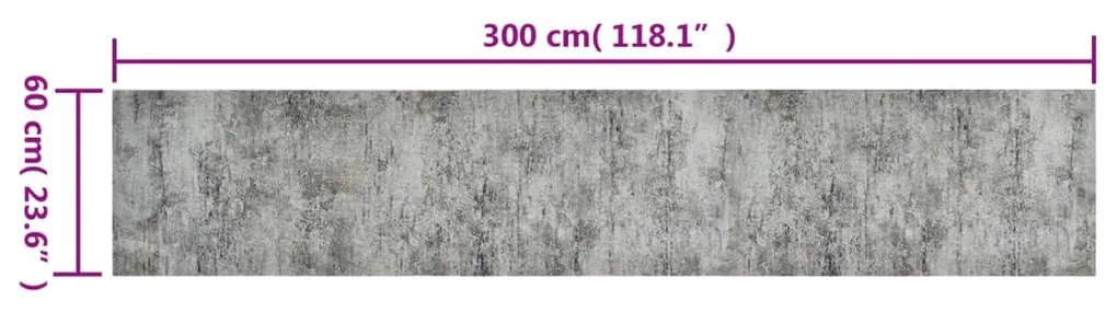 mosható betonmintás bársony konyhaszőnyeg 60 x 300 cm