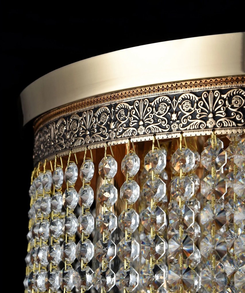 Maytoni glamour klasszikus kristály mennyezeti lámpa cascade arany mydia522-cl-07-g