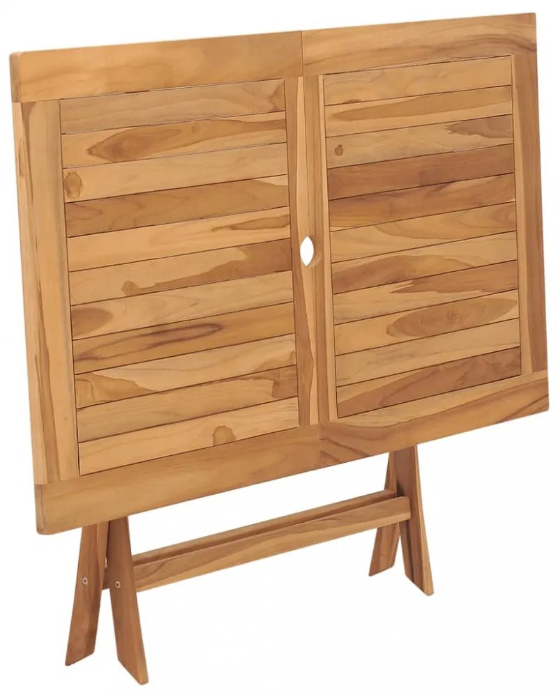 tömör tíkfa összecsukható kerti asztal 120 x 70 x 75 cm