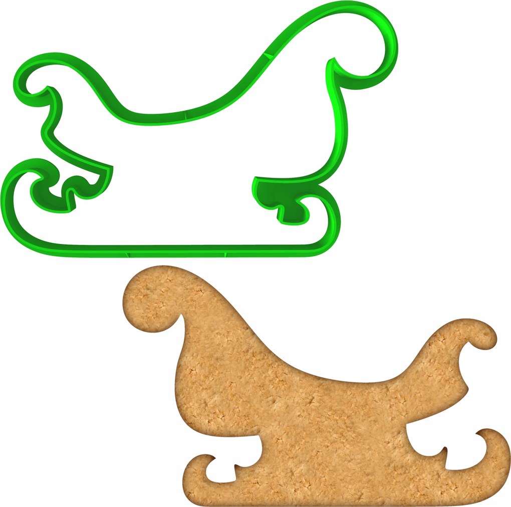 Karácsonyi Forma Mézeskalács lyukasztó Karácsonyi szán 12cm