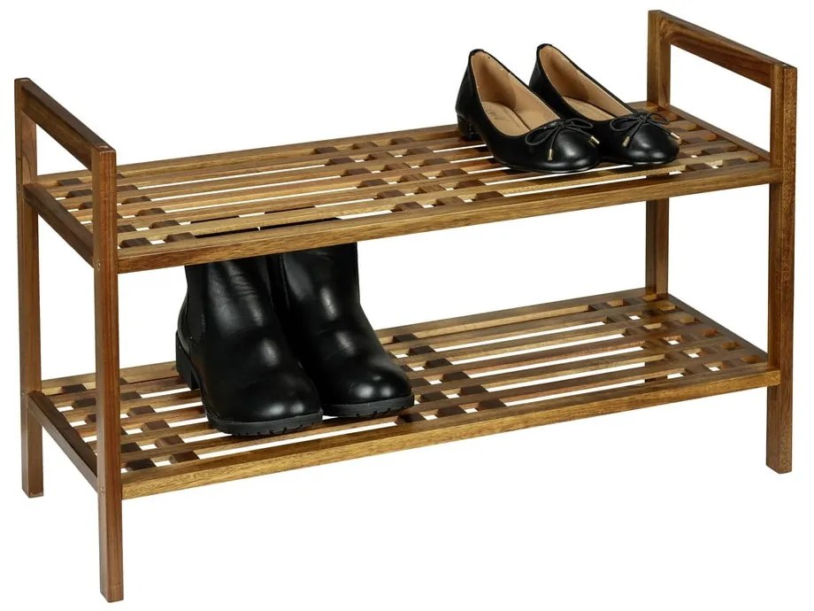 Natúr színű akácfa cipőtartó állvány 69x40,5x27 cm Fondi – Wenko