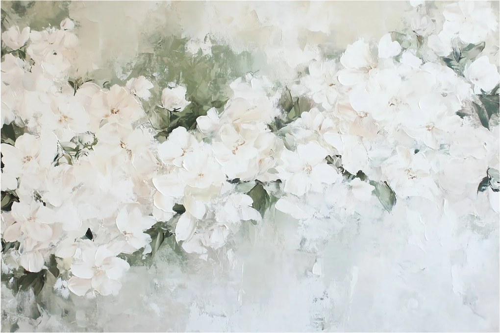 Kép - Fehér virág absztrakció (90x60 cm)