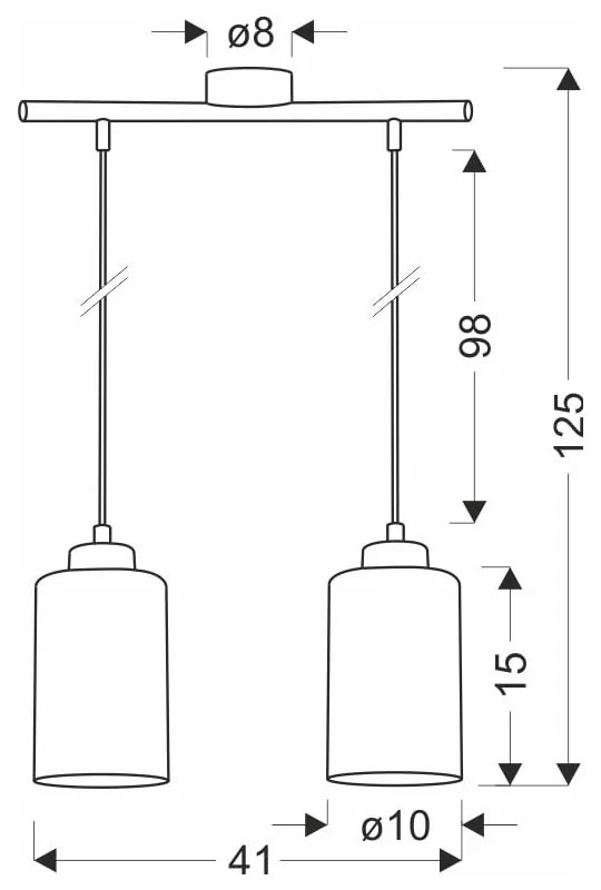 Fekete függőlámpa üveg búrával ø 10 cm Aspra – Candellux Lighting