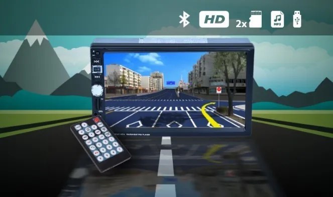 FastLine 2Din-es autórádió 7 colos,multimédiás rendszer , mp5 4*45W NOD-321H49