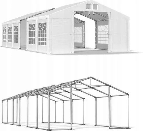 Kiállítási sátor 4x14m Kerti pavilon Das 580 W