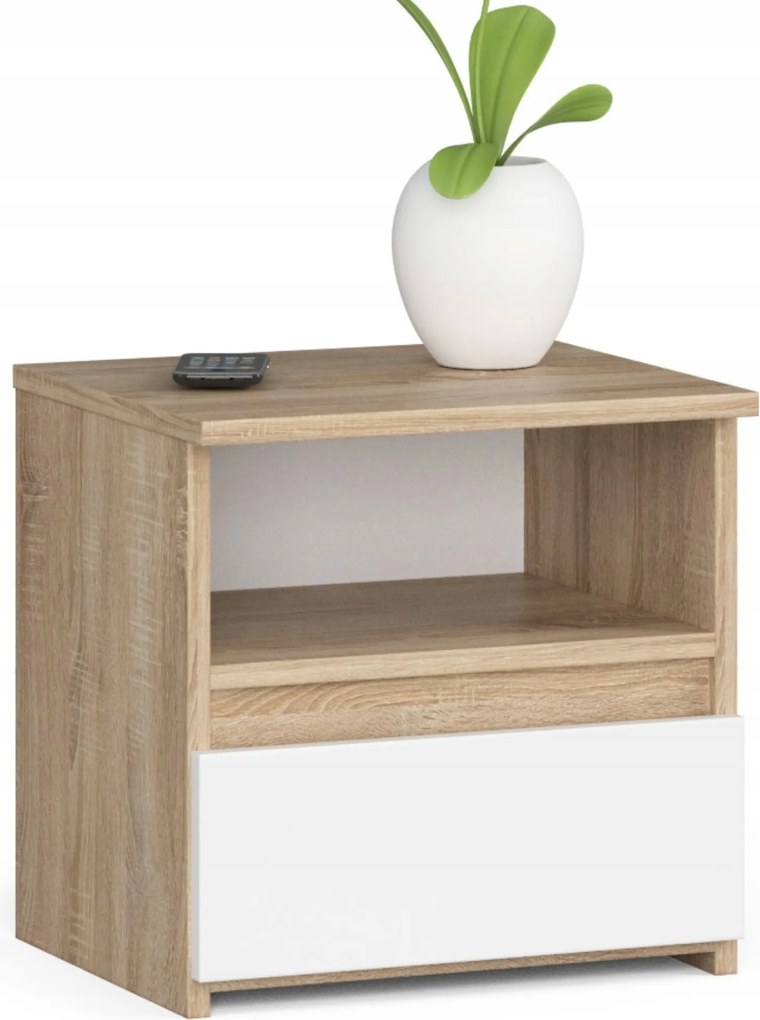 Éjjeliszekrény CL1 40 cm sonoma tölgy/fehér