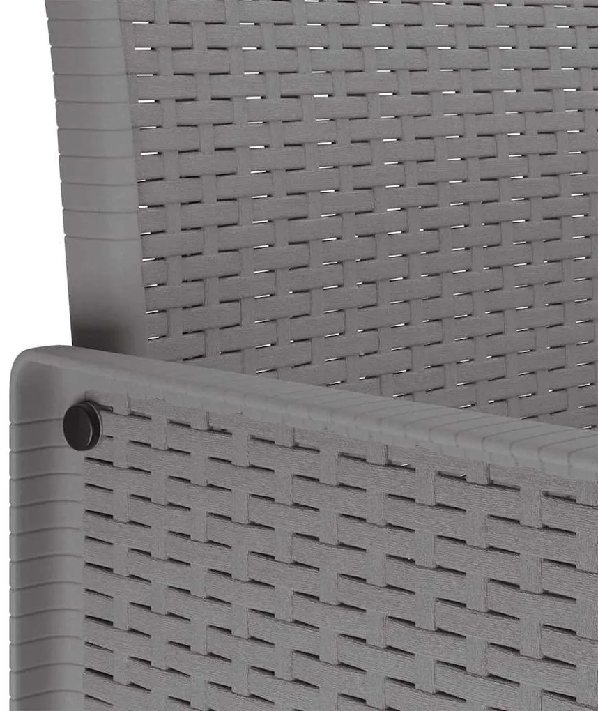 Kert étkező szett 17 pcs Világosszürke Polt rattan
