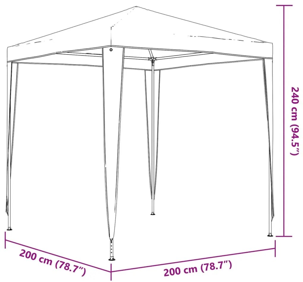 fehér rendezvénysátor 2 x 2 m