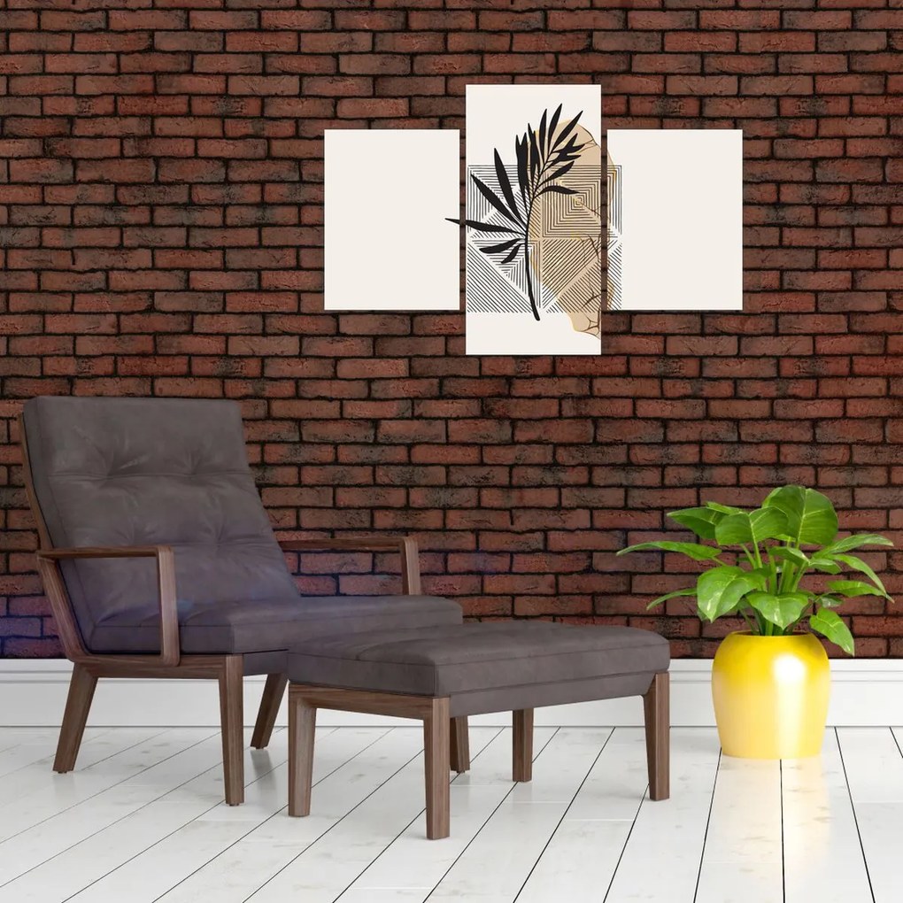 Kép - Absztrakció trópusi levelekkel N⁰1 (90x60 cm)