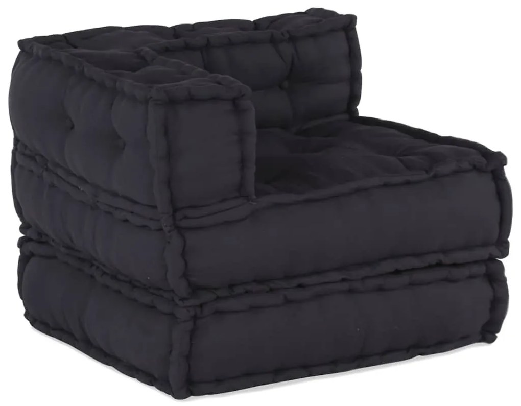 antracit szövet moduláris puff 70x70x54