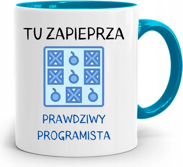 Kék Informatikai Bögre Programozó Nyomtatott Fotóval