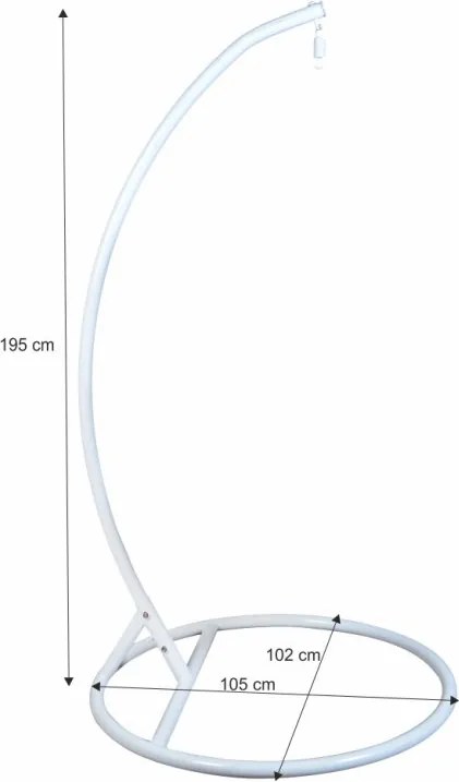 PALAK bézs függőszék fekete állvánnyal