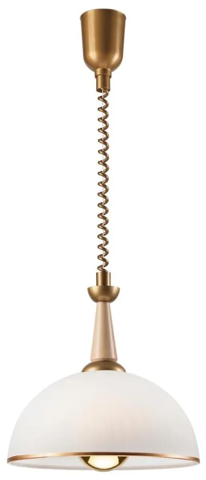 Lehúzható CHIARA csillár 1xE27/60W/230V bézs/cseresznye