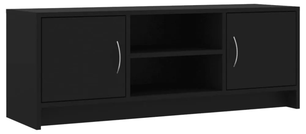 fekete szerelt fa TV-szekrény 102x30x37,5 cm