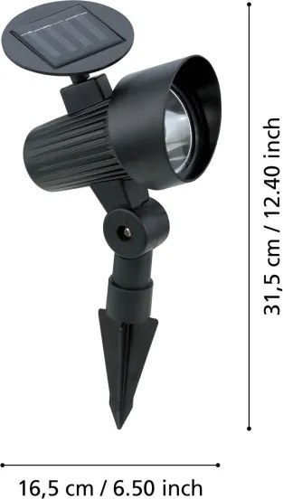 Eglo 48504 - 3 darabos GIONATA napelemes LED lámpa LED/200 mAh IP44 fekete