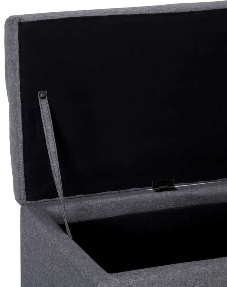 világosszürke poliészter pad tárolórekesszel 116 cm