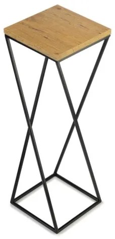 LOFT virágtartó állvány 70x24 cm fekete/barna