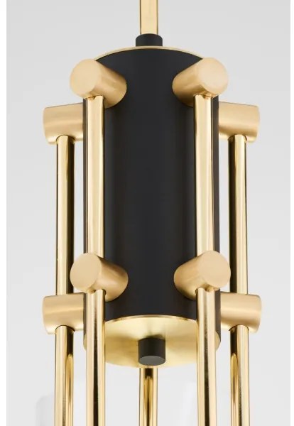 Jupiter 2088 - Rúdos csillár RAMIREZ 5xE27/15W/230V arany/fekete