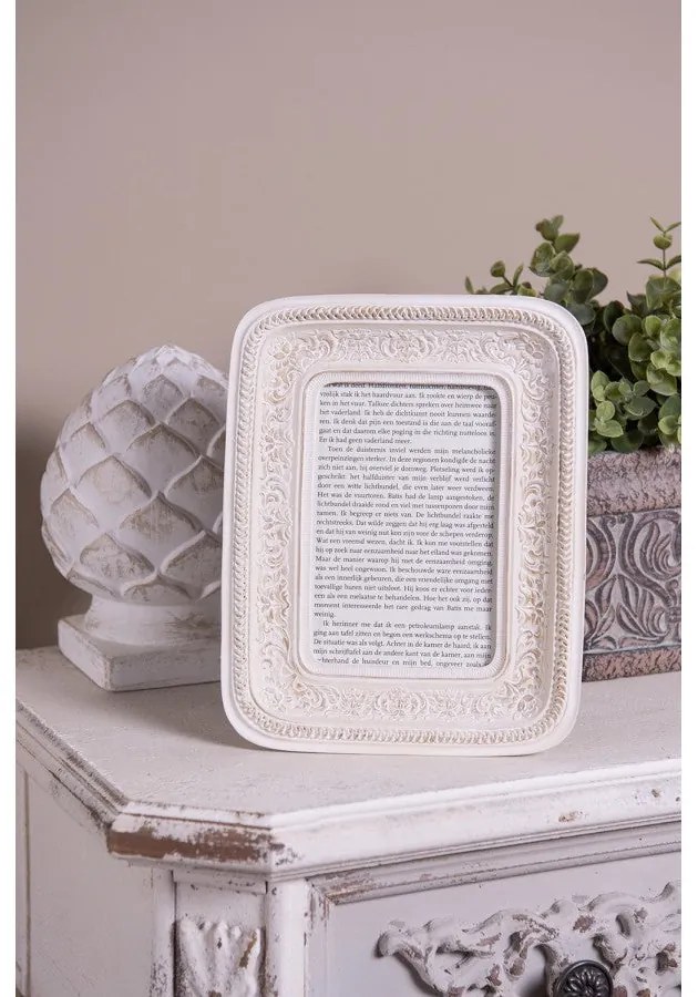 Bordűrös bézs színű vintage képkeret 10x15 cm