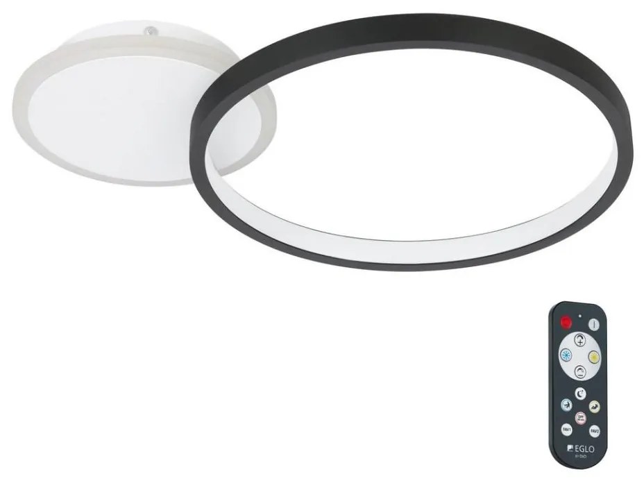 Eglo 900421 - LED Dimmelhető mennyezeti lámpa GAFARES LED/15W/230V fekete + távirányító