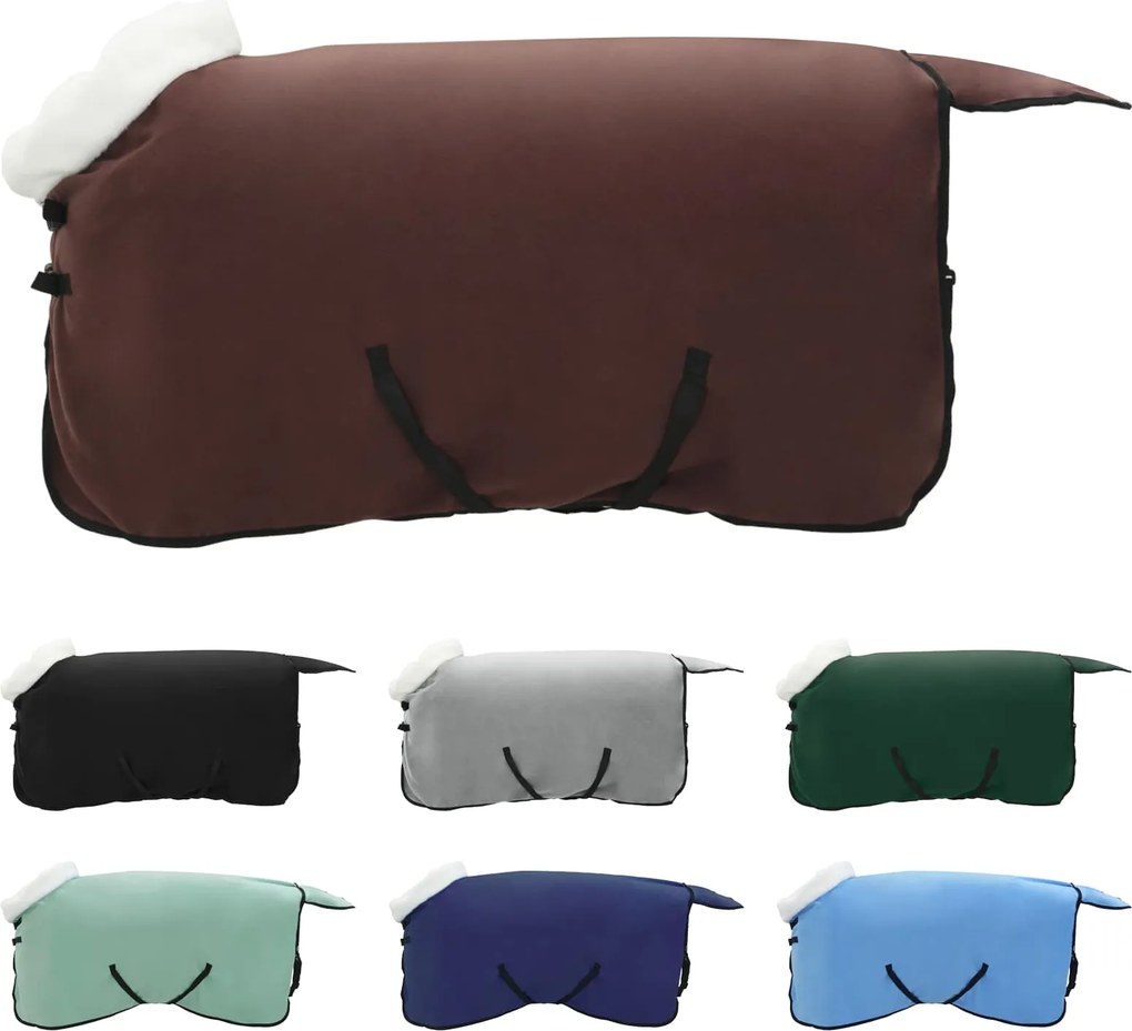 vidaXL Ló Takaró Teljes Sötét Barna 75 cm Polár fleece