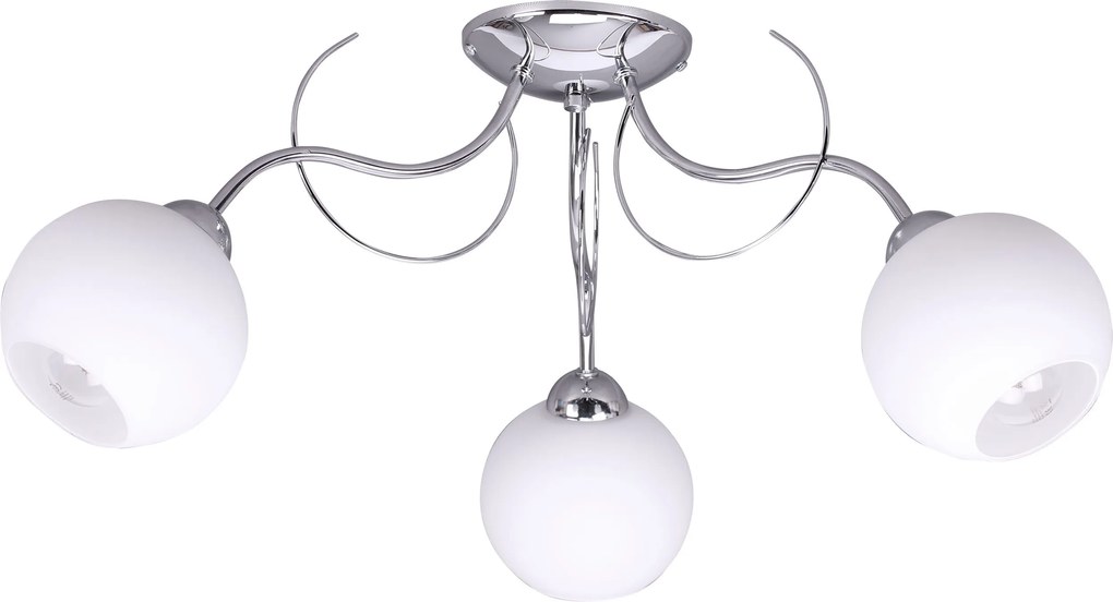 Mennyezeti Lámpa Függeszték Csillár Hármas Led Üvegbúrák