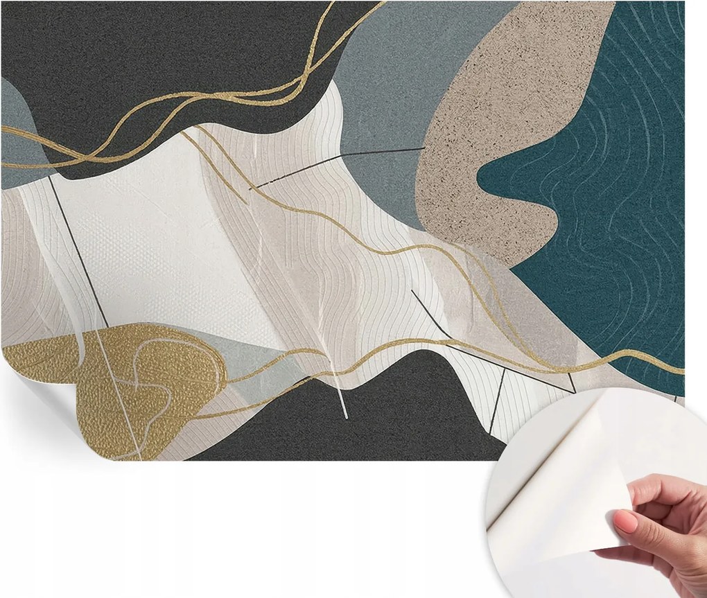 Design fali fotótapéta öntapadós absztrakt formák 104x70 cm