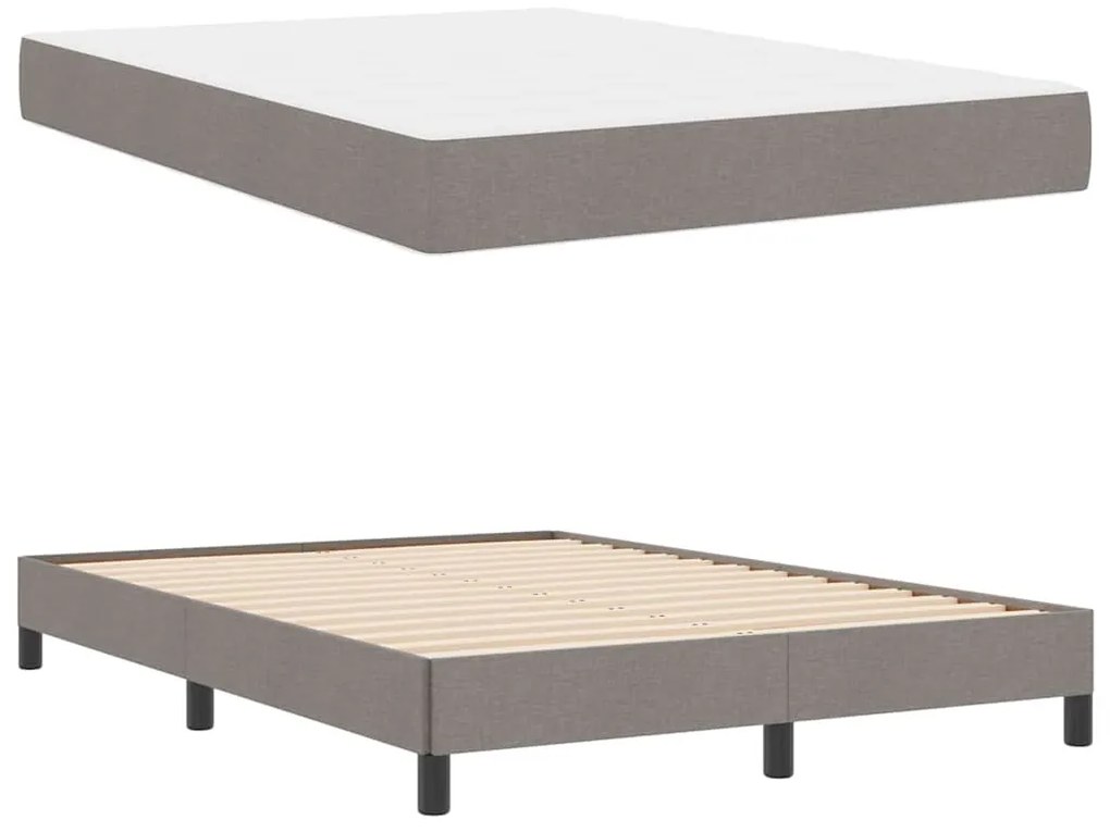 Boxrugós ágy matracmal Tópszínű 160 x 200 cm szövet