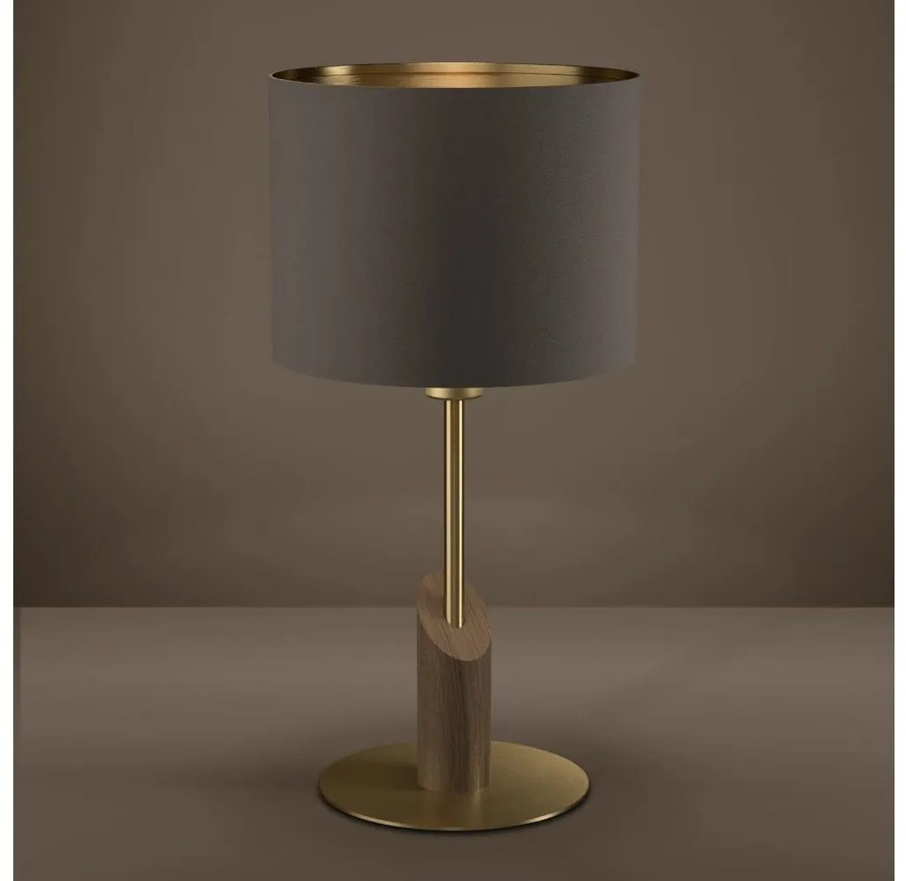 Eglo 390337 - Asztali lámpa SANTANDRIA 1xE27/40W/230V barna/arany