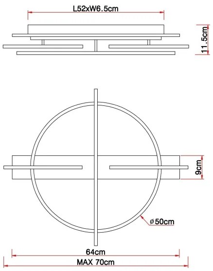 Globo 67295D1 - BEATRIX LED mennyezeti lámpa LED/44W/230V