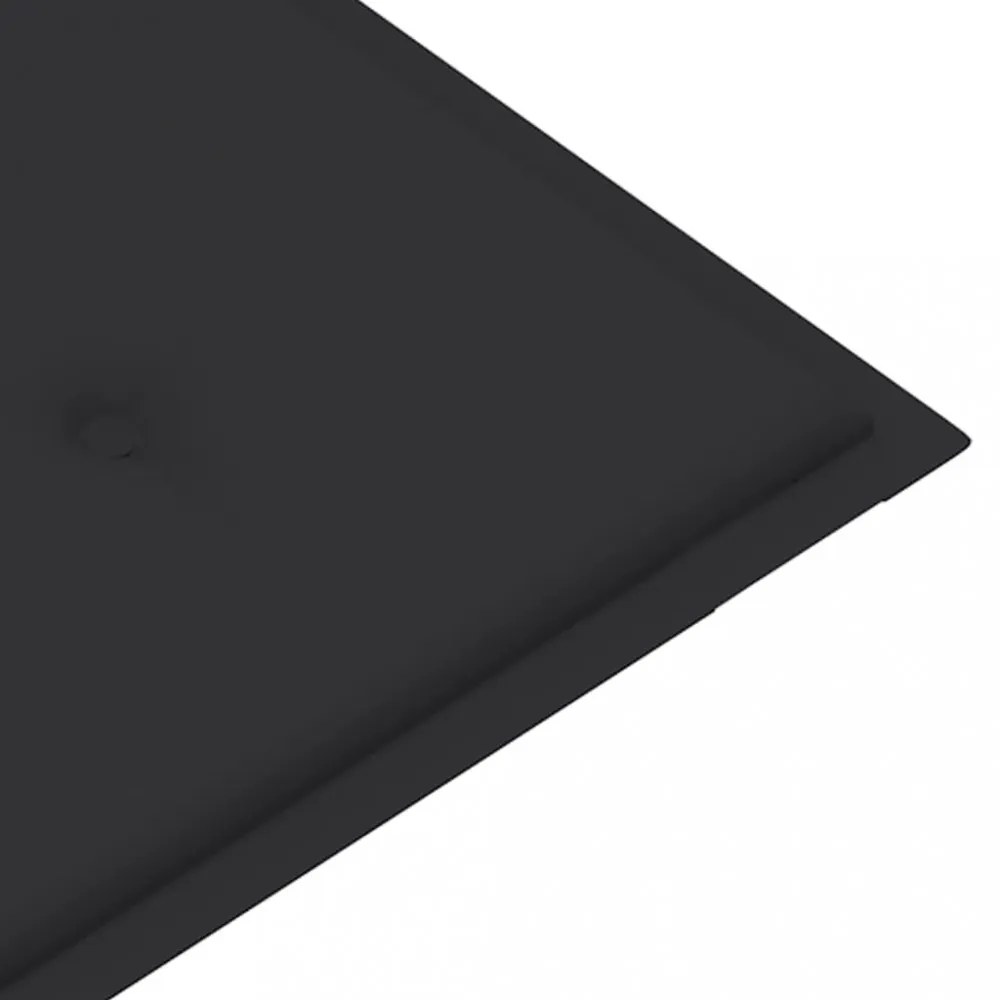 tömör tíkfa rakásolható kerti pad párnával 128,5 cm