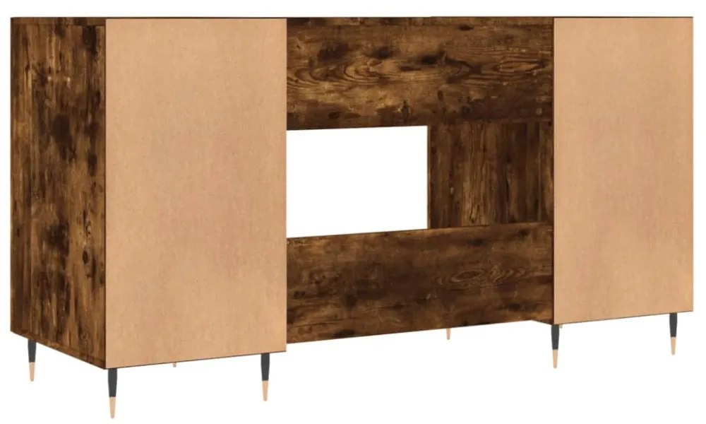 füstös tölgy színű szerelt fa íróasztal 140x50x75 cm