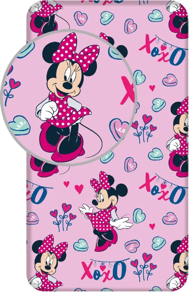 Disney Minnie XoXo gumis lepedő 90x200 cm