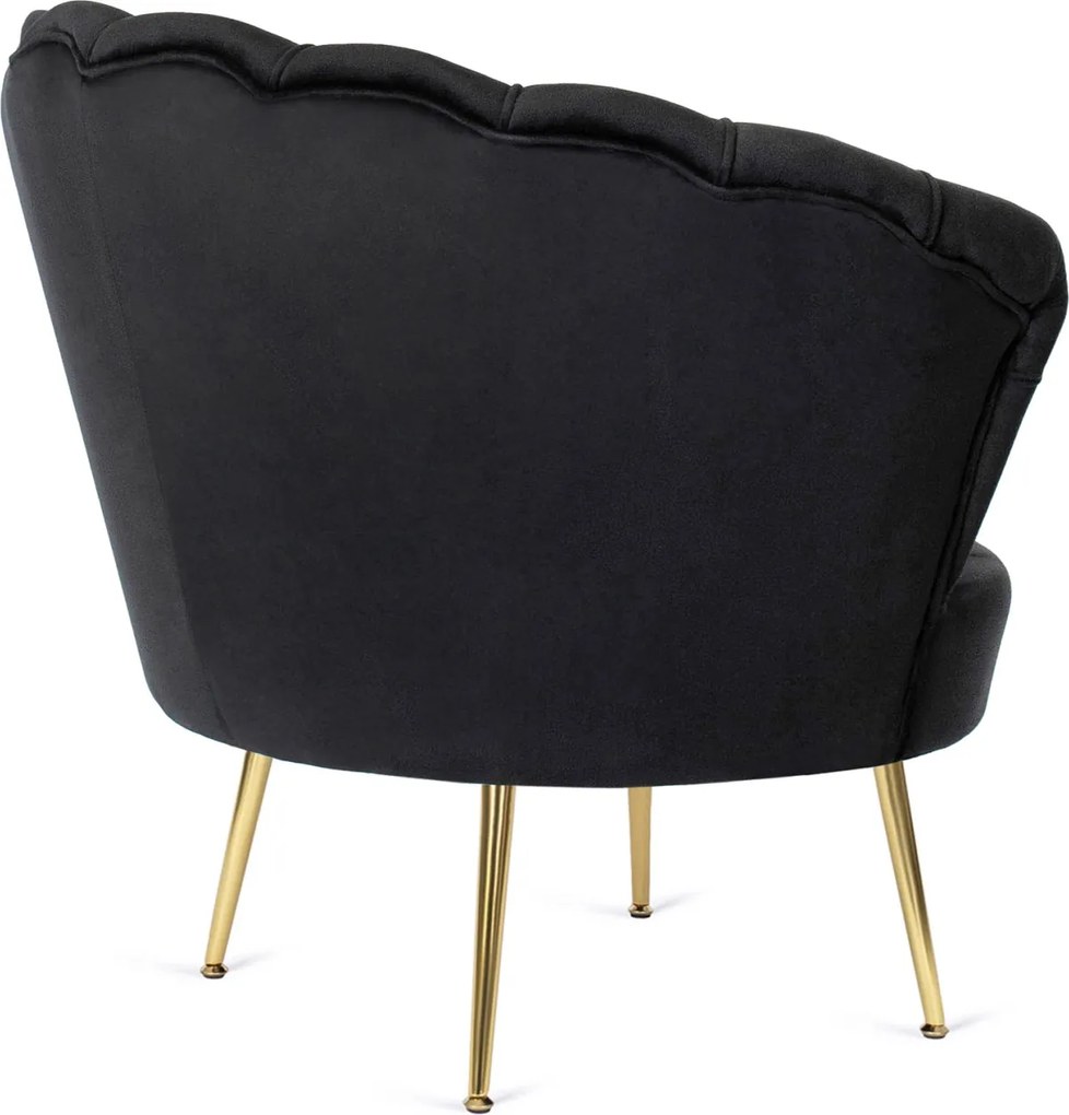 Fotel fekete színben, velúr kárpittal. ANGEL