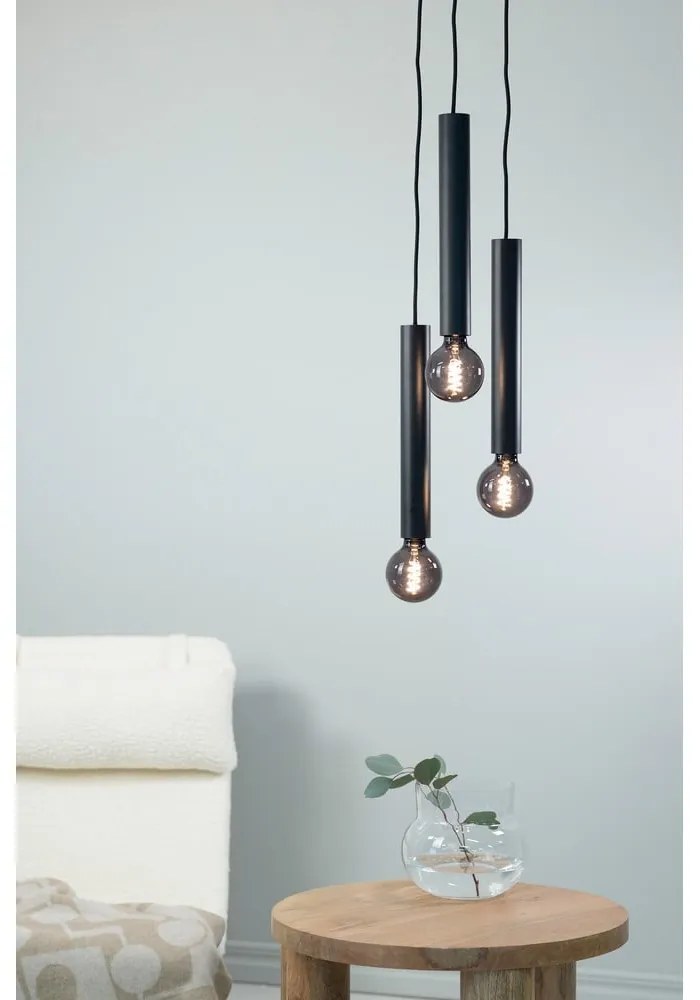 Fekete függőlámpa fém búrával 25x25 cm Sencillo - Markslöjd