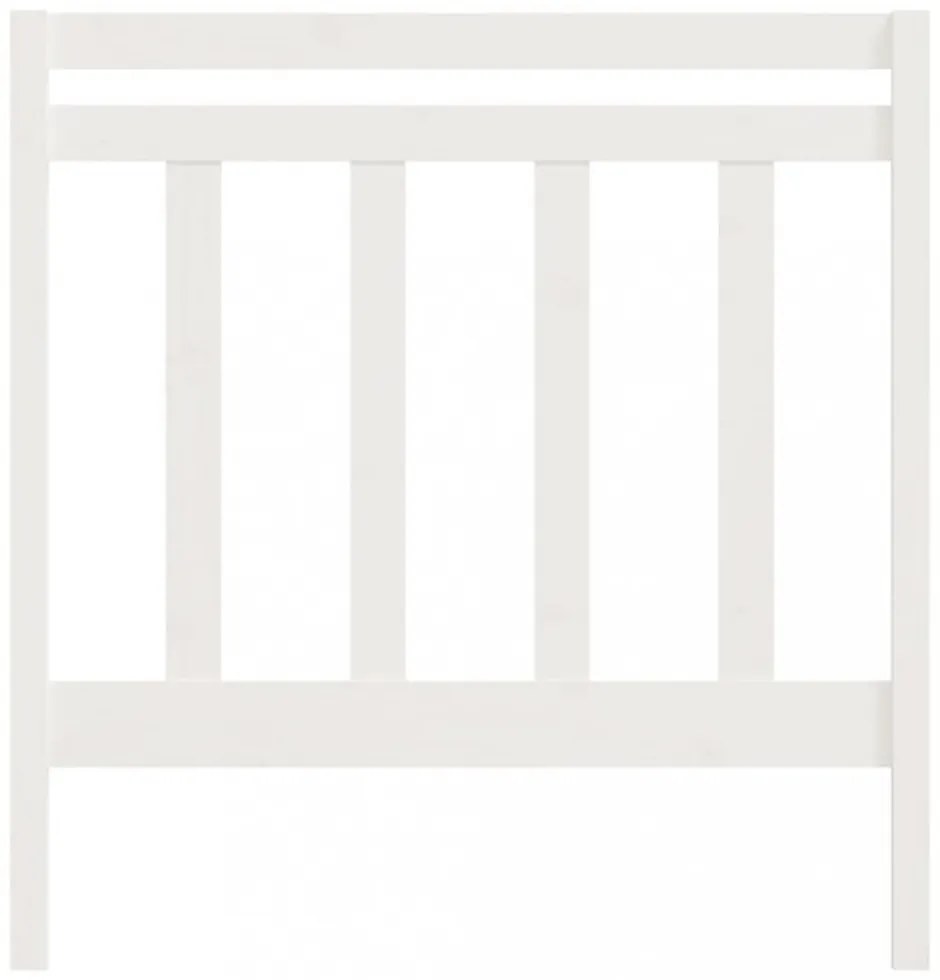 fehér tömör fenyőfa ágyfejtámla 106 x 4 x 100 cm