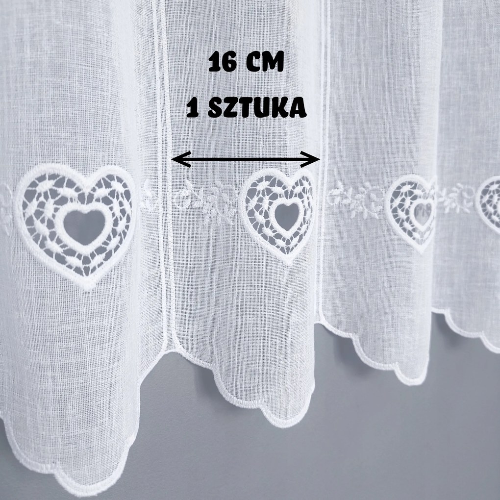 Irigy Hónaljmirigy hímzett, Szívek 70cm