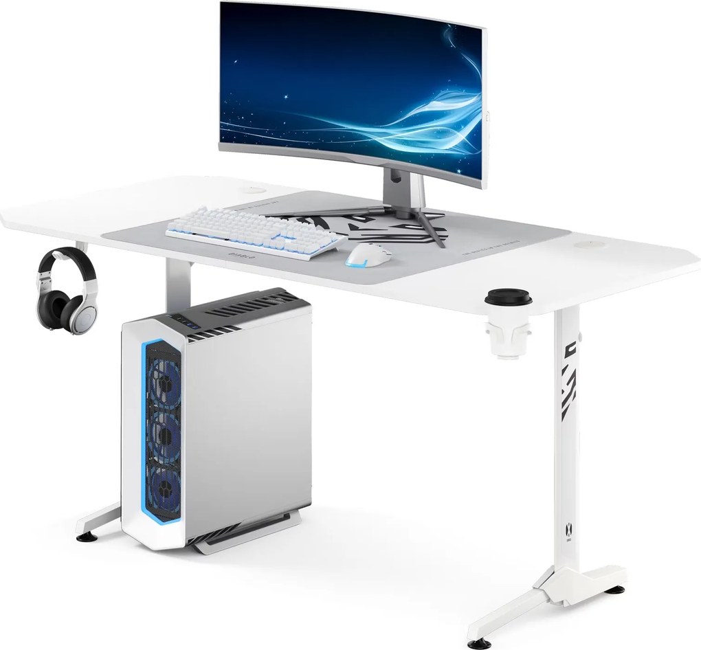 X-Mate fehér irodai és gamer íróasztal, 160x75x75 cm, Doablo Chairs