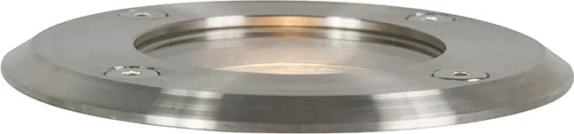 6 darabos kültéri földbe süllyeszthető spotlámpa szett acél 11cm IP67 - Basic Round