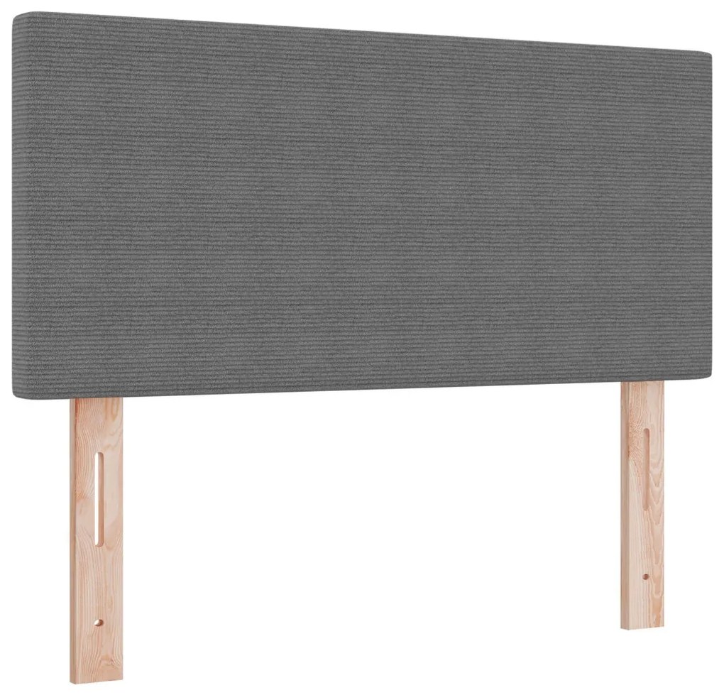 Fejtámla Egyszerű Design Világosszürke 80 cm Kordbársony