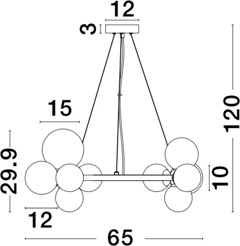 Függeszték Arany ODILLIA NOVA LUCE 9028856