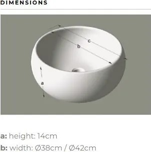 Soria Pietra Grey kőmosdó_42 cm