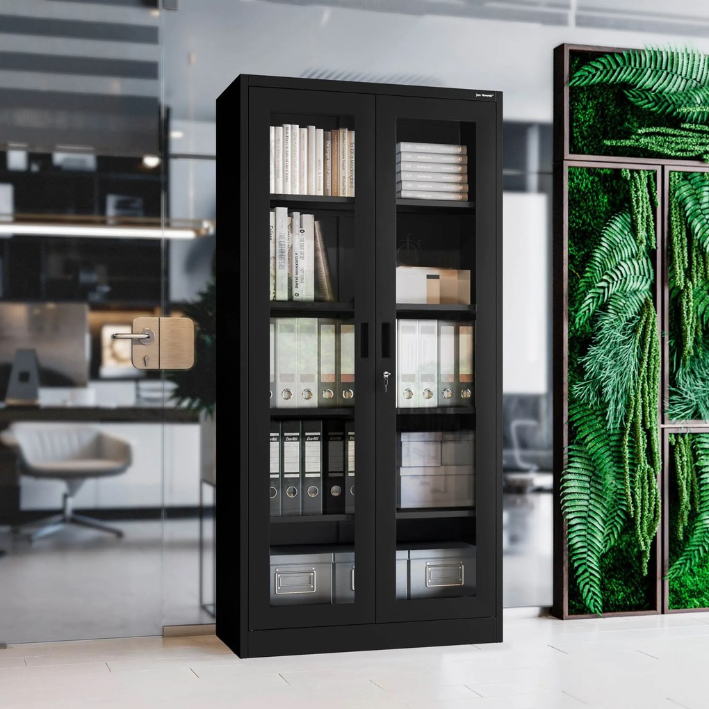 AMELIA vitrin 900 x 1850 x 400 mm, fekete