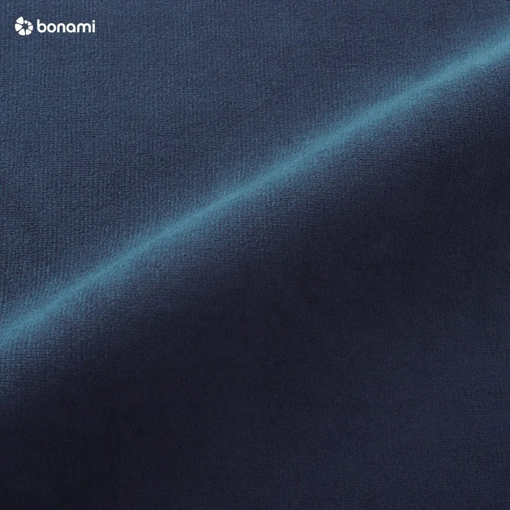 Sötétkék bársony kinyitható sarokkanapé (jobb oldali) Sweet Harmony – Miuform