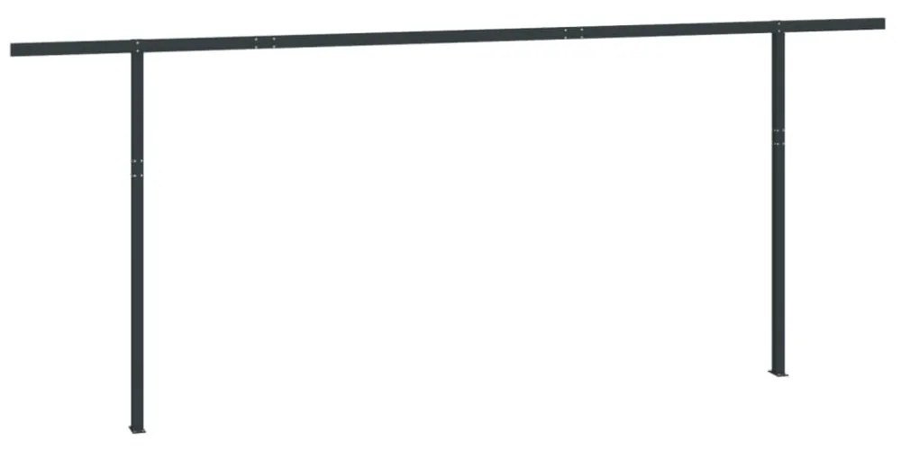 antracitszürke vas napellenzőrúdszett 600 x 245 cm