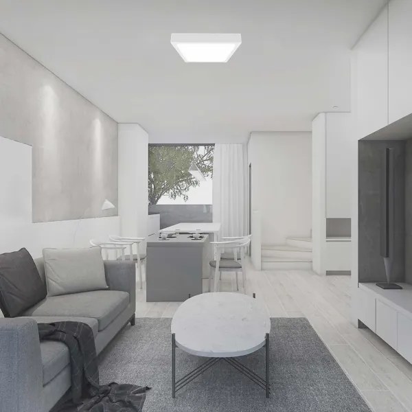 LED Fürdőszobai mennyezeti lámpa LED/30W/230V 6500K IP44 42x42 cm fehér