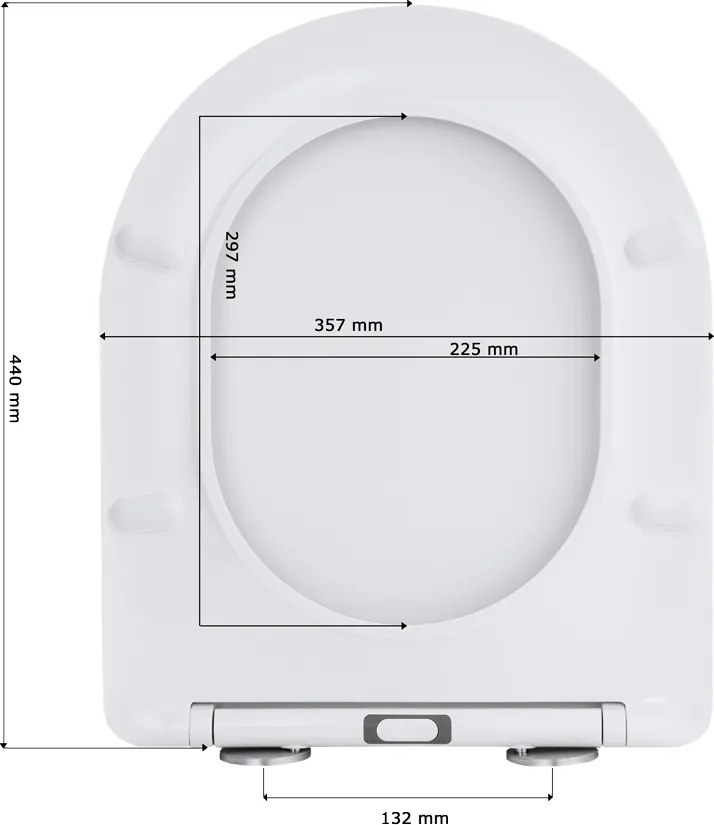 Gamma Magro, WC ülőke 438x361mm duroplasztból, lassan záródó, fehér, GMA-MAGRO