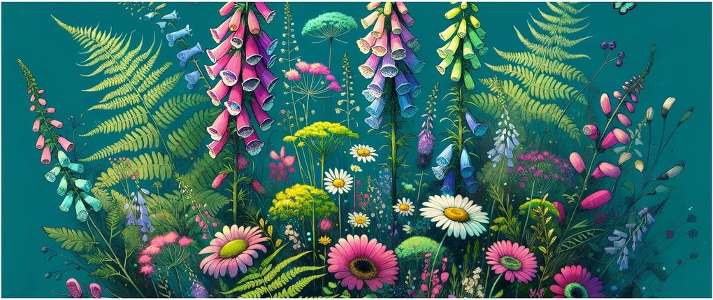 Kép - Mezei virágok (120x50 cm)